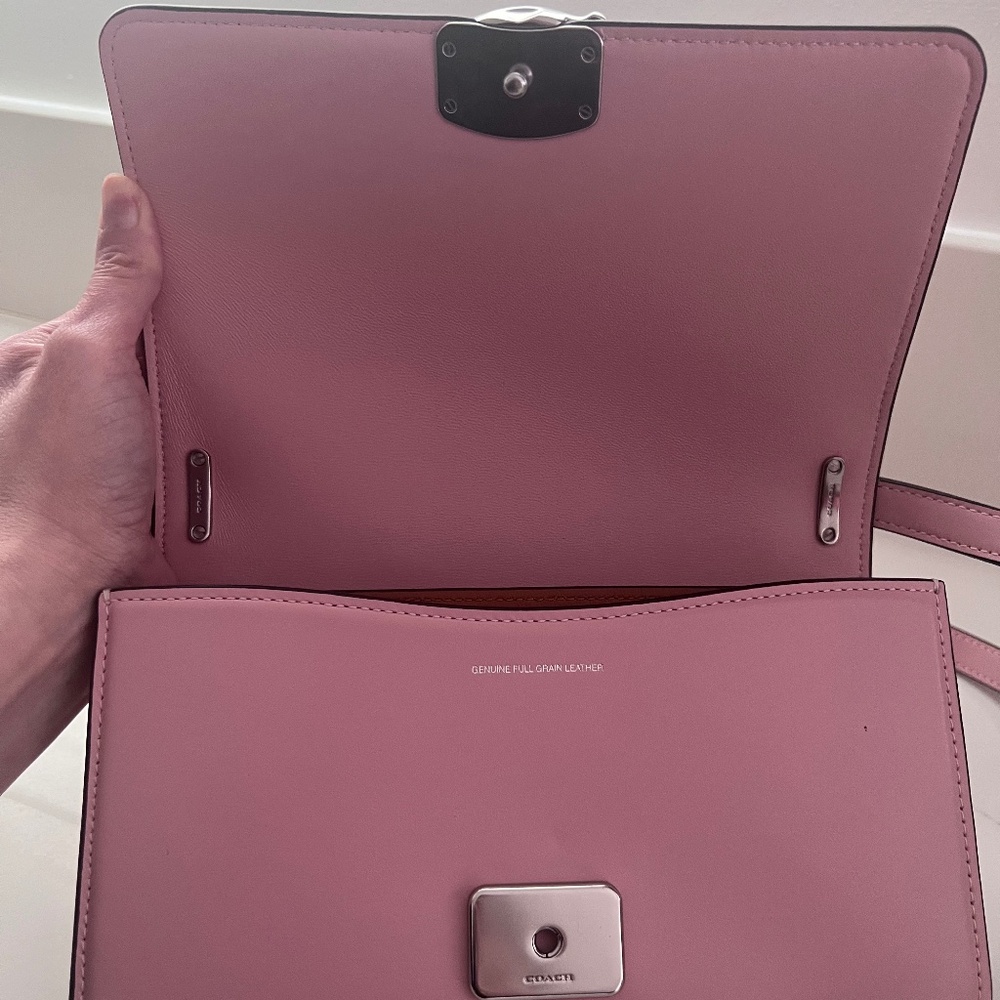 Coach Bandit Pink Leather Shoulder/Crossbody Bag - Picture 7 of 13